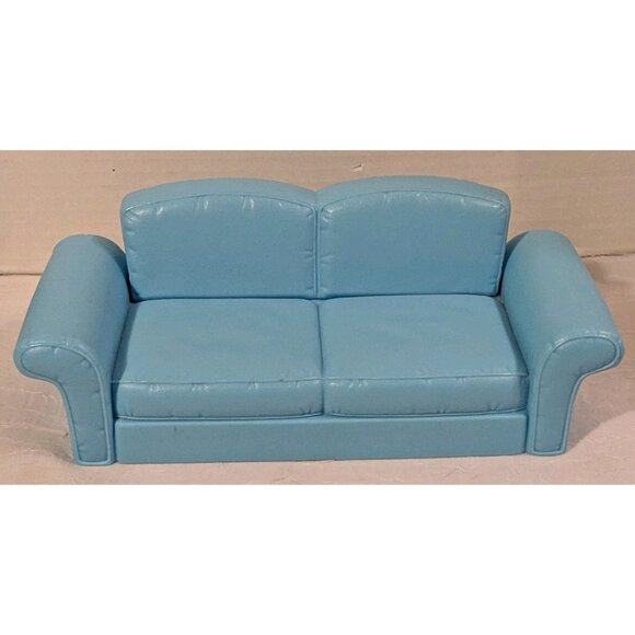Y2K Barbie Furniture Couch Chair Sofa Blue Living In Style Room Set Plastic 2002 - Picture 2 of 14
